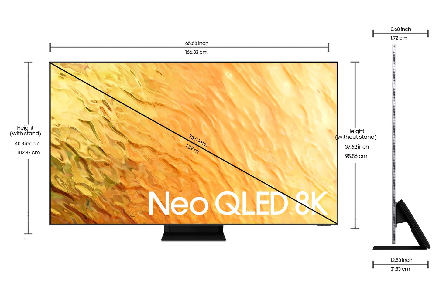 Samsung 189 cm (75 inches) 8K Ultra HD Smart Neo QLED TV QA75QN800BKXXL (Stainless Steel) 