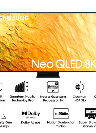Samsung 189 cm (75 inches) 8K Ultra HD Smart Neo QLED TV QA75QN800BKXXL (Stainless Steel) 