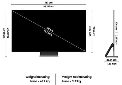 Samsung 189 cm (75 inches) 8K Ultra HD Smart Neo QLED TV QA75QN800CKXXL (Titan Black) 