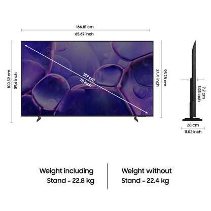 Samsung 189 cm (75 inches) Crystal 4K Ultra HD Smart LED TV UA75UE85AFULXL (Black) 