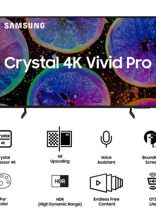 Samsung 189 cm (75 inches) D Series Crystal 4K Vivid Pro Ultra HD Smart LED TV UA75DUE77AKXXL (Black) 