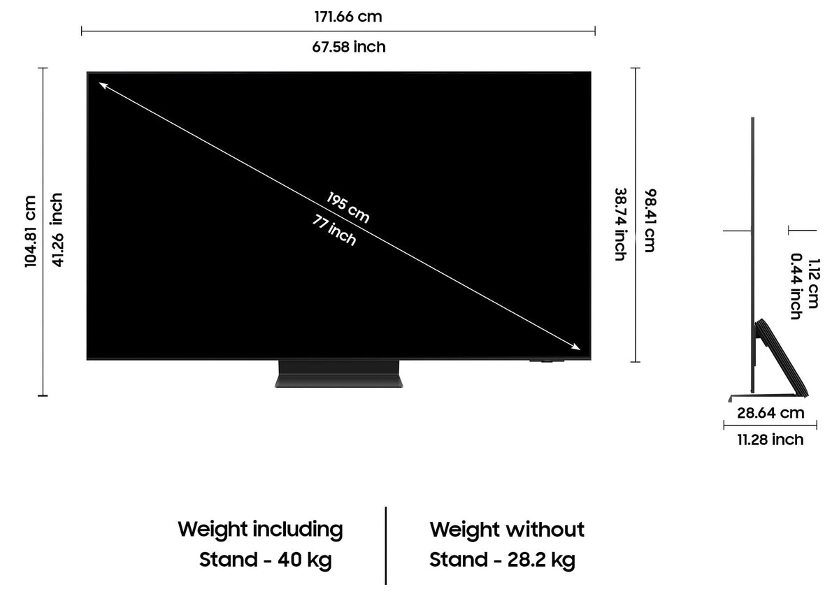 Samsung 193 cm (77 inches) 4K Ultra HD Smart OLED TV QA77S95DAULXL (Graphite Black) 