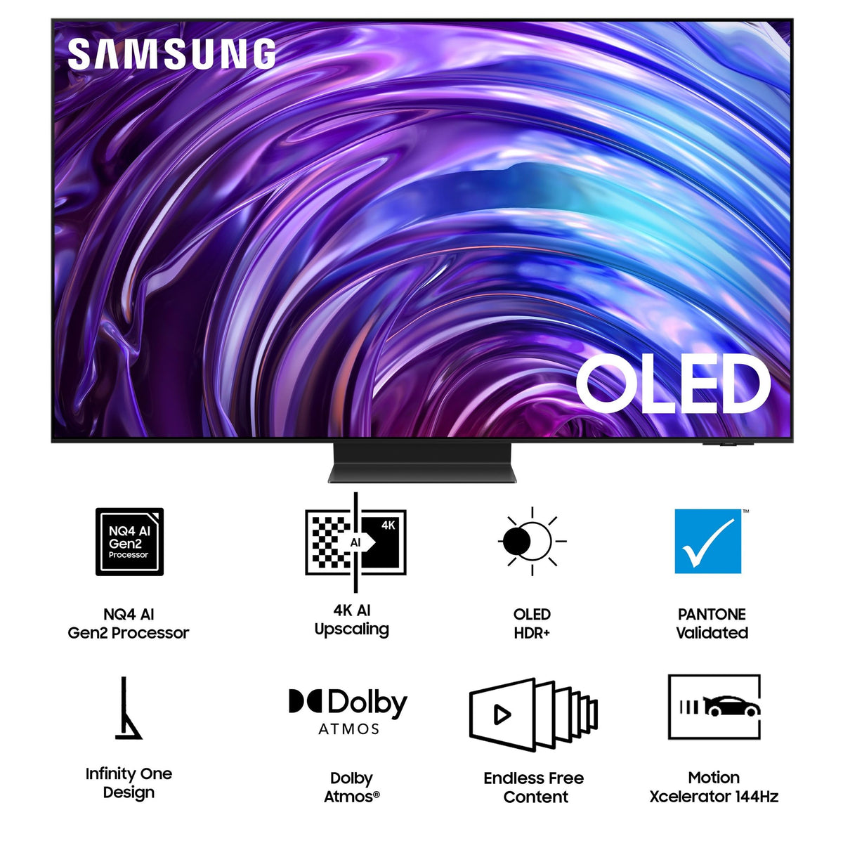 Samsung 193 cm (77 inches) 4K Ultra HD Smart OLED TV QA77S95DAULXL (Graphite Black) 