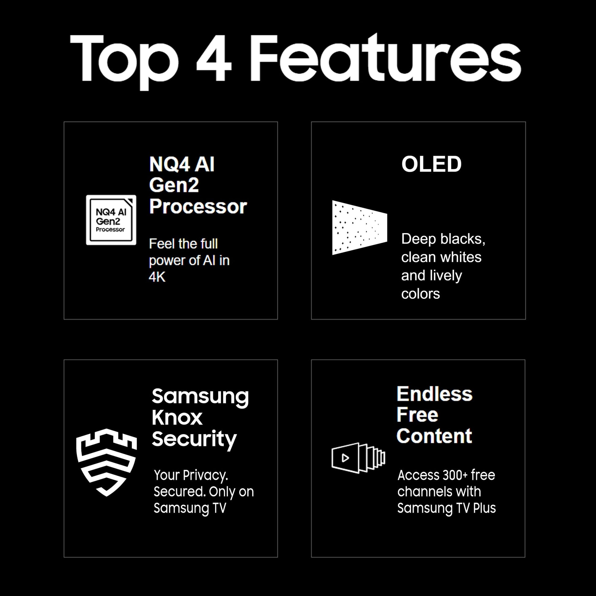 Samsung 195 cm (77 inches) 4K Ultra HD Smart OLED TV QA77S90DAELXL (Graphite Black) 