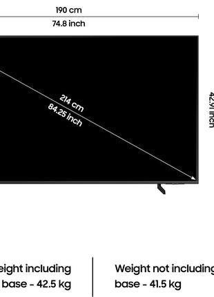 Samsung 214 cm (85 inches) 4K Ultra HD Smart Neo QLED TV QA85Q60CAKXXL (Titan Grey) 
