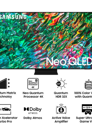 Samsung 214 cm (85 inches) 4K Ultra HD Smart Neo QLED TV QA85QN90BAKXXL (Titan Black) 