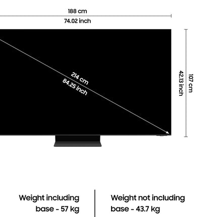 Samsung 214 cm (85 inches) 8K Ultra HD Smart Neo QLED TV QA85QN900CKXXL (Titan Black) 