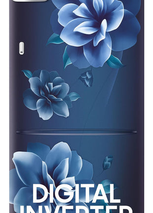 Samsung 223 L, 3 Star, Digital Inverter, Direct-Cool Single Door Refrigerator (RR24D2Z23CU/NL, Camellia Blue, Base Stand Drawer) 