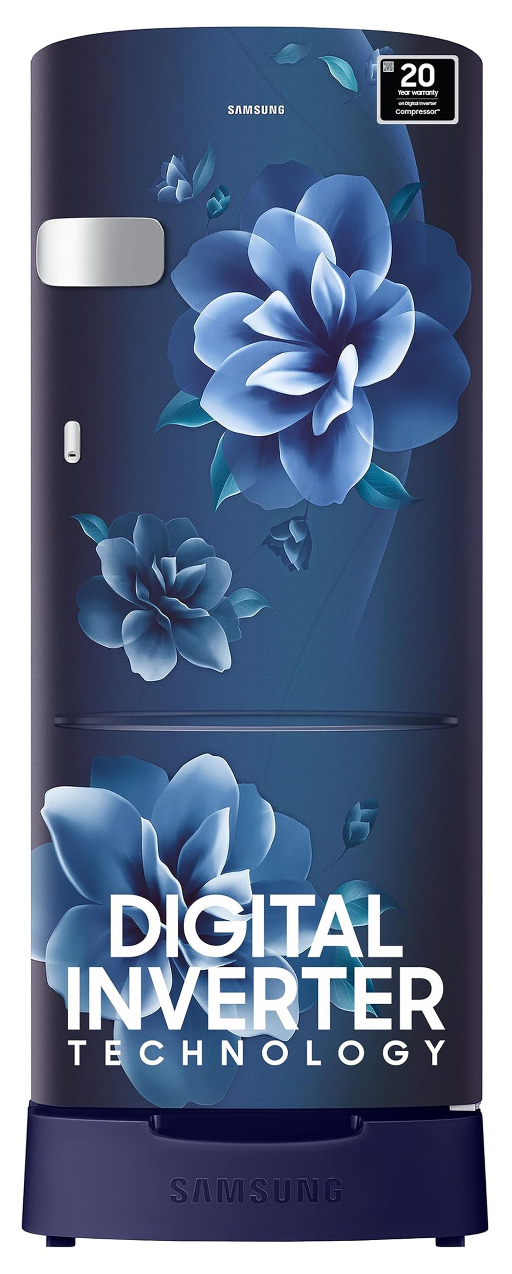 Samsung 223 L, 3 Star, Digital Inverter, Direct-Cool Single Door Refrigerator (RR24D2Z23CU/NL, Camellia Blue, Base Stand Drawer) price under 20000