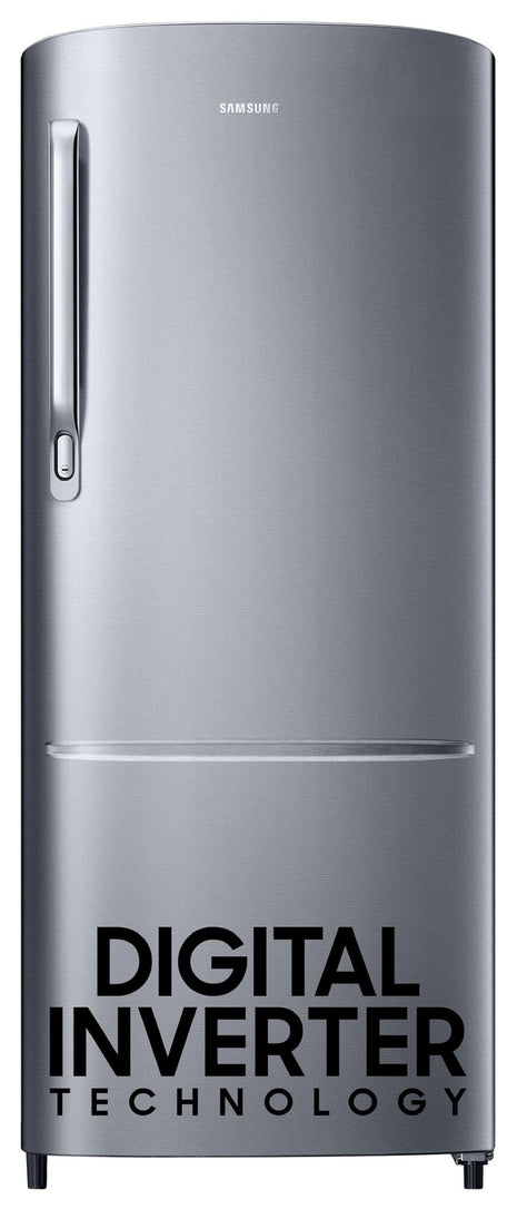 Samsung 223 L, 3 Star Inverter Direct-Cool Single Door Refrigerator (RR24C2723S8/NL, Silver, Elegant Inox) 