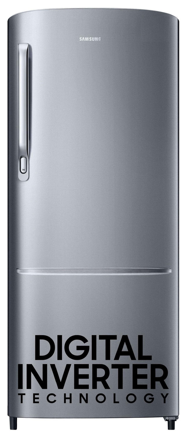 Samsung 223 L, 3 Star Inverter Direct-Cool Single Door Refrigerator (RR24C2723S8/NL, Silver, Elegant Inox) 
