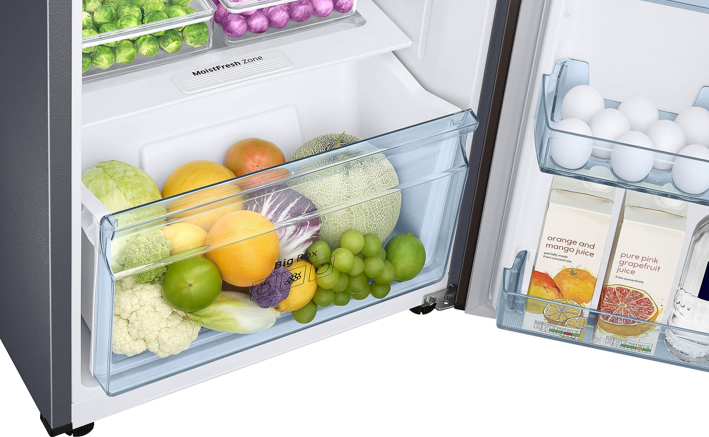 Samsung 236 L, 2 Star, Bespoke Convertible, Digital Inverter with Display, Frost Free Double Door Refrigerator (RT28CB732C2/HL, Cotta Steel Charcoal) 