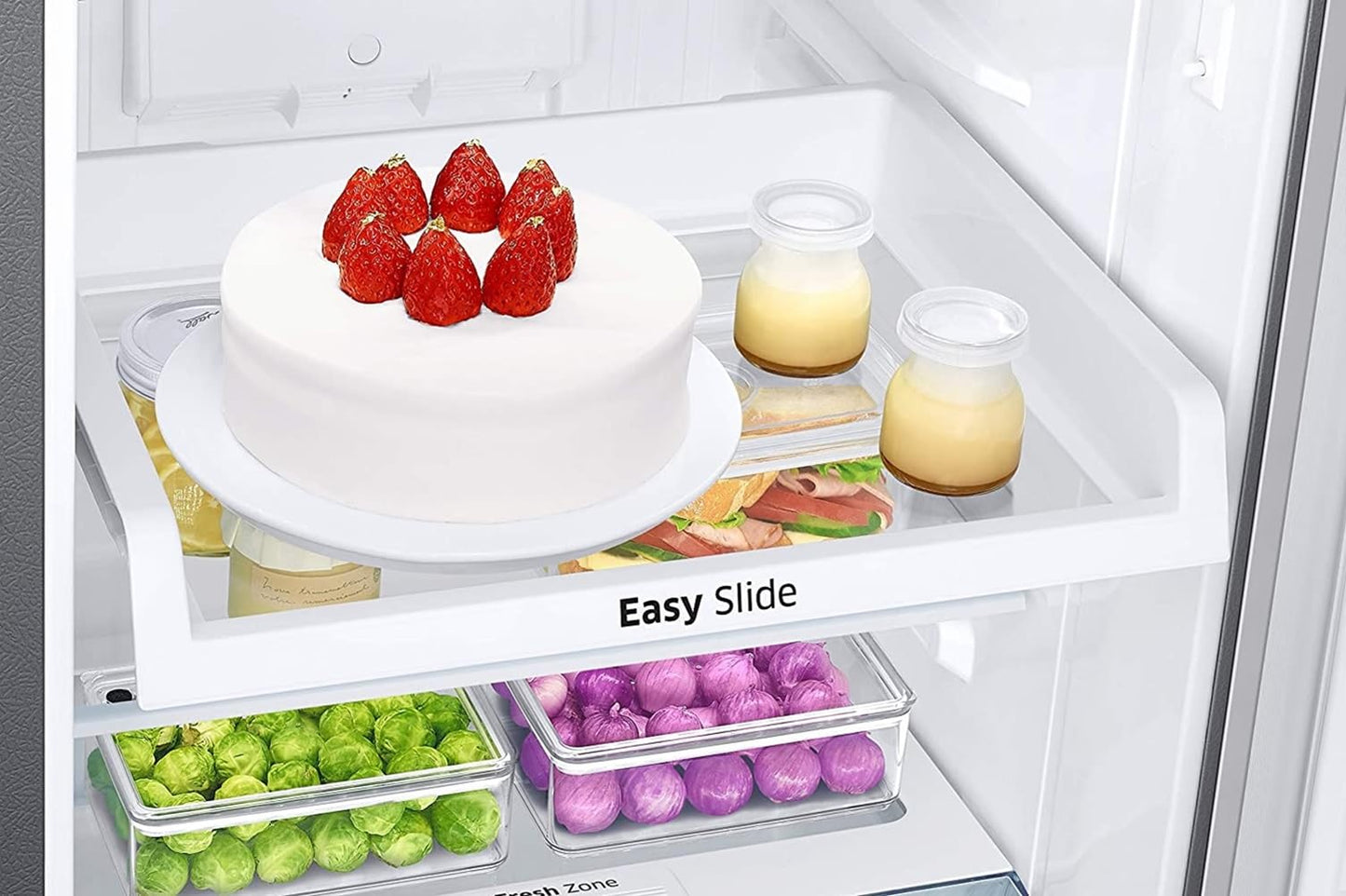 Samsung 236 L, 2 Star, Digital Inverter, Frost Free Double Door Refrigerator (RT28C3032GS/HL, Gray Silver) 