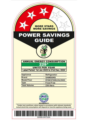 Samsung 236 L, 3 Star, Convertible, Digital Inverter with Display Frost Free Double Door Refrigerator (RT28C3733B1/HL, Black Matt) 