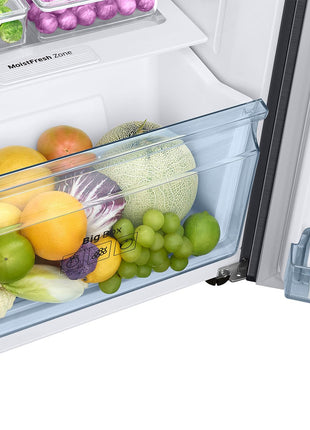 Samsung 236 L, 3 Star, Convertible, Digital Inverter with Display Frost Free Double Door Refrigerator (RT28C3733B1/HL, Black Matt) 