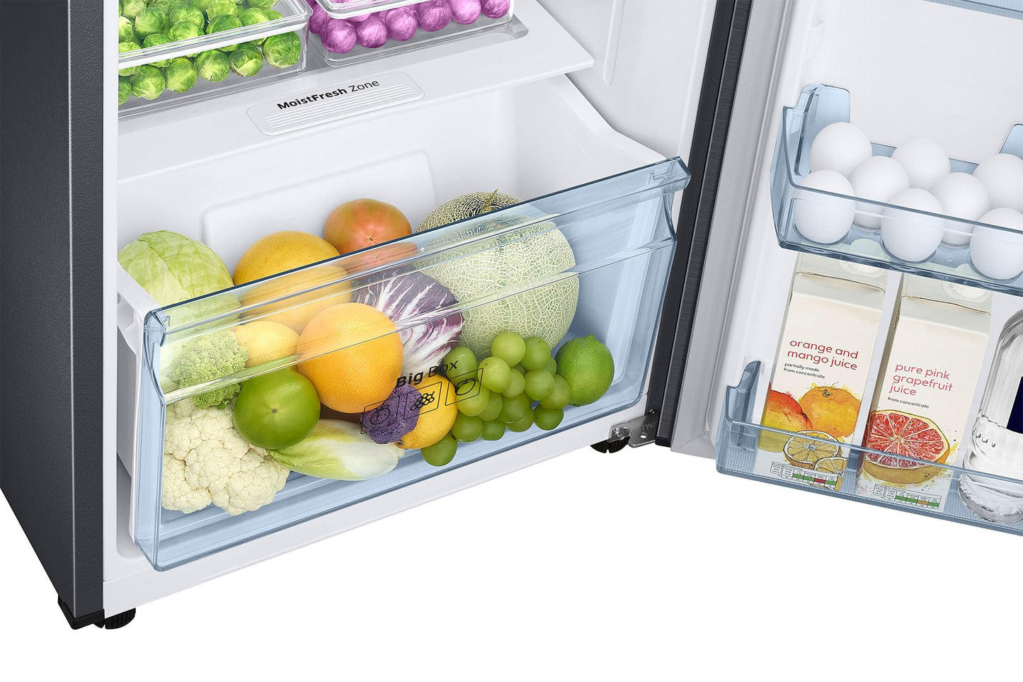 Samsung 236 L, 3 Star, Convertible, Digital Inverter with Display Frost Free Double Door Refrigerator (RT28C3733B1/HL, Black Matt) 