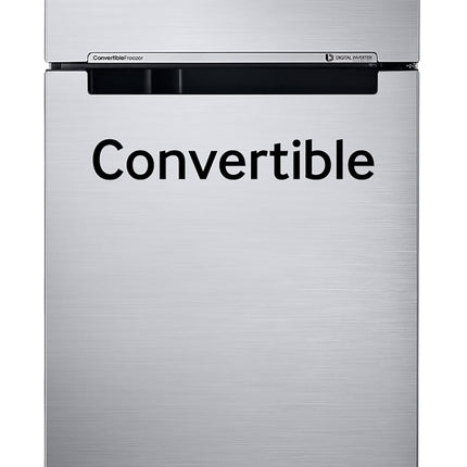 Samsung 236 L, 3 Star, Convertible, Digital Inverter with Display Frost Free Double Door Refrigerator (RT28C3733S8/HL, Silver, Elegant Inox) 