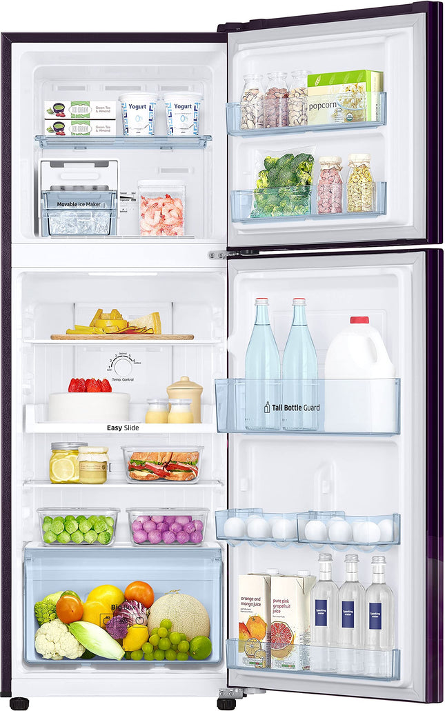 Samsung 236L 2 Star Digital Inverter Frost-Free Double Door Refrigerator Appliance (RT28C3022CR/NL,Camellia Purple 