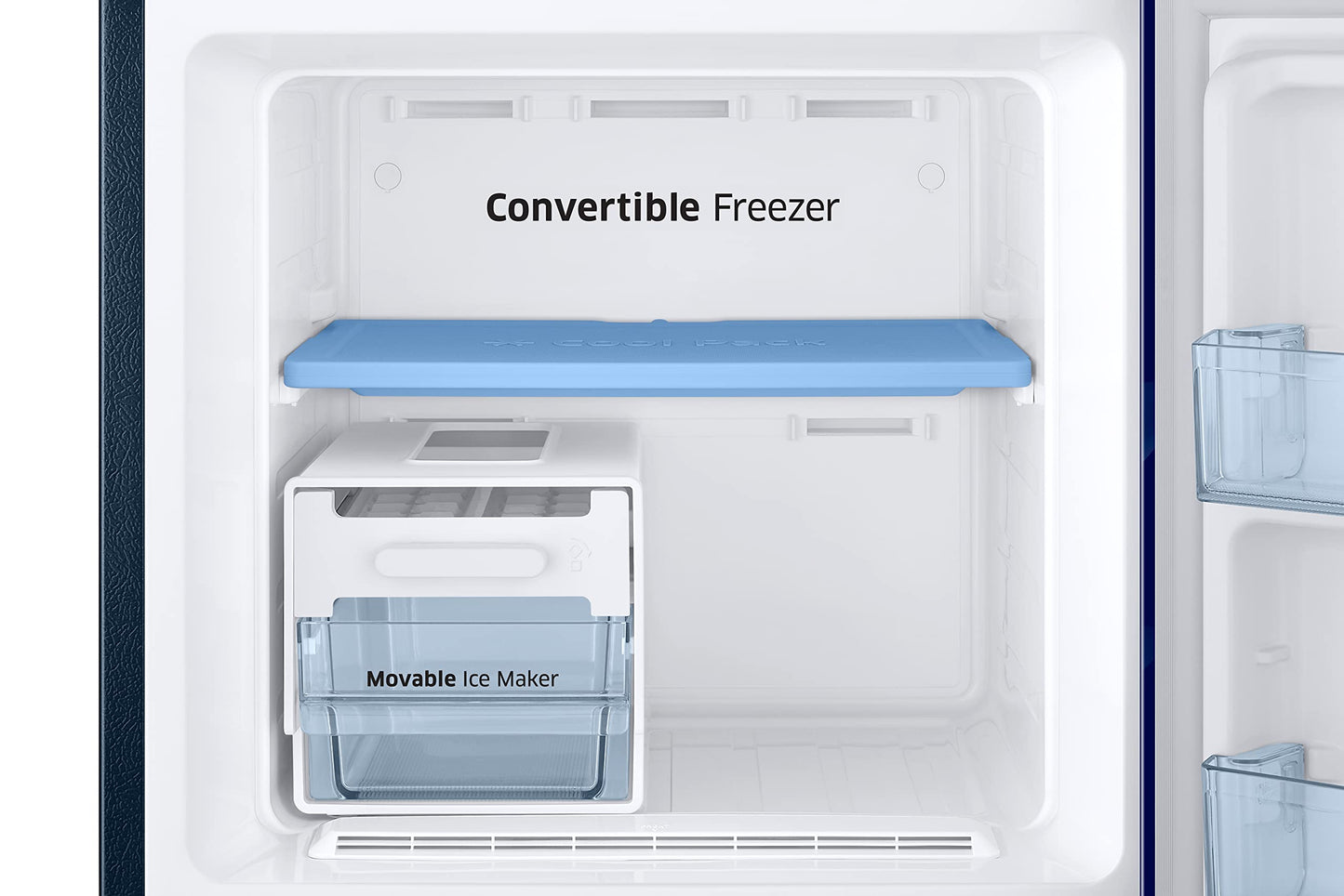 Samsung 236L 2 Star Inverter Frost-Free Convertible 3 In 1 Double Door Refrigerator Appliance (RT28C3732HS/HL,Hydrangea Blue) 