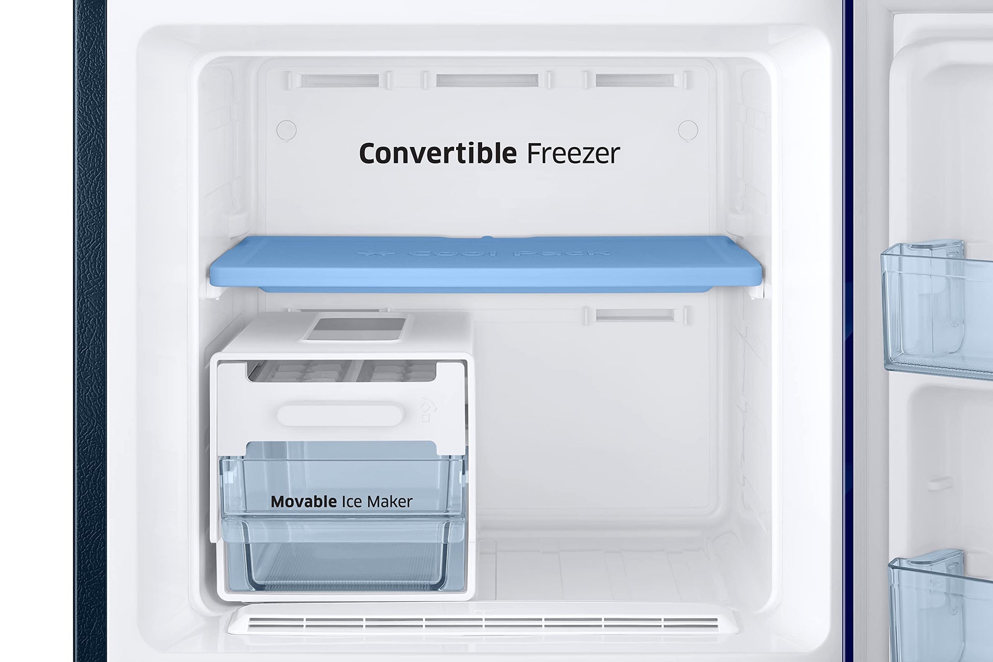 Samsung 236L 2 Star Inverter Frost-Free Convertible 3 In 1 Double Door Refrigerator Appliance (RT28C3732HS/HL,Hydrangea Blue) 