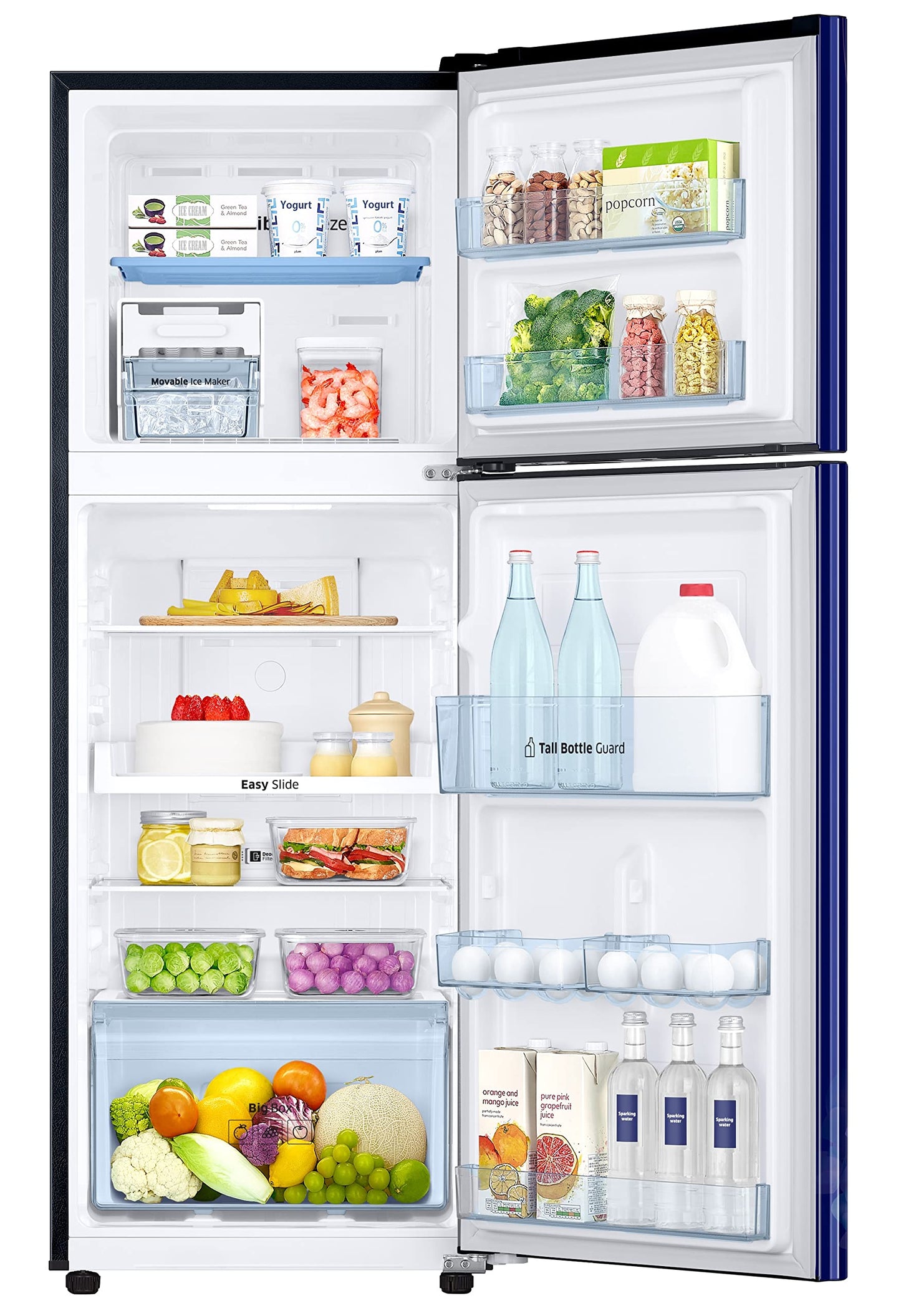 Samsung 236L 2 Star Inverter Frost-Free Convertible 3 In 1 Double Door Refrigerator Appliance (RT28C3732HS/HL,Hydrangea Blue) 