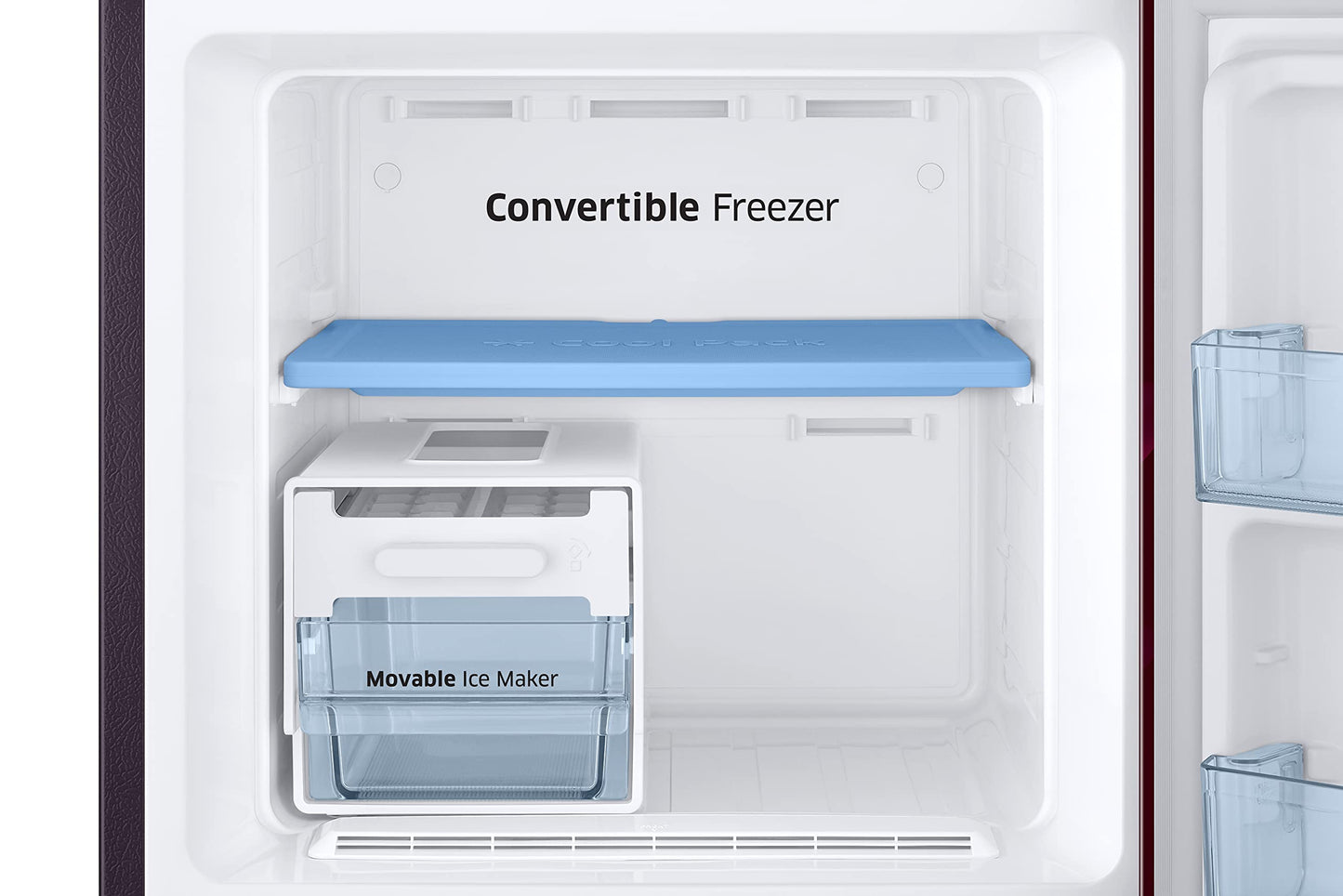 Samsung 236L 2 Star Inverter Frost-Free Convertible 3 In 1 Double Door Refrigerator Appliance (RT28C3732HT/HL,Hydrangea Plum) 