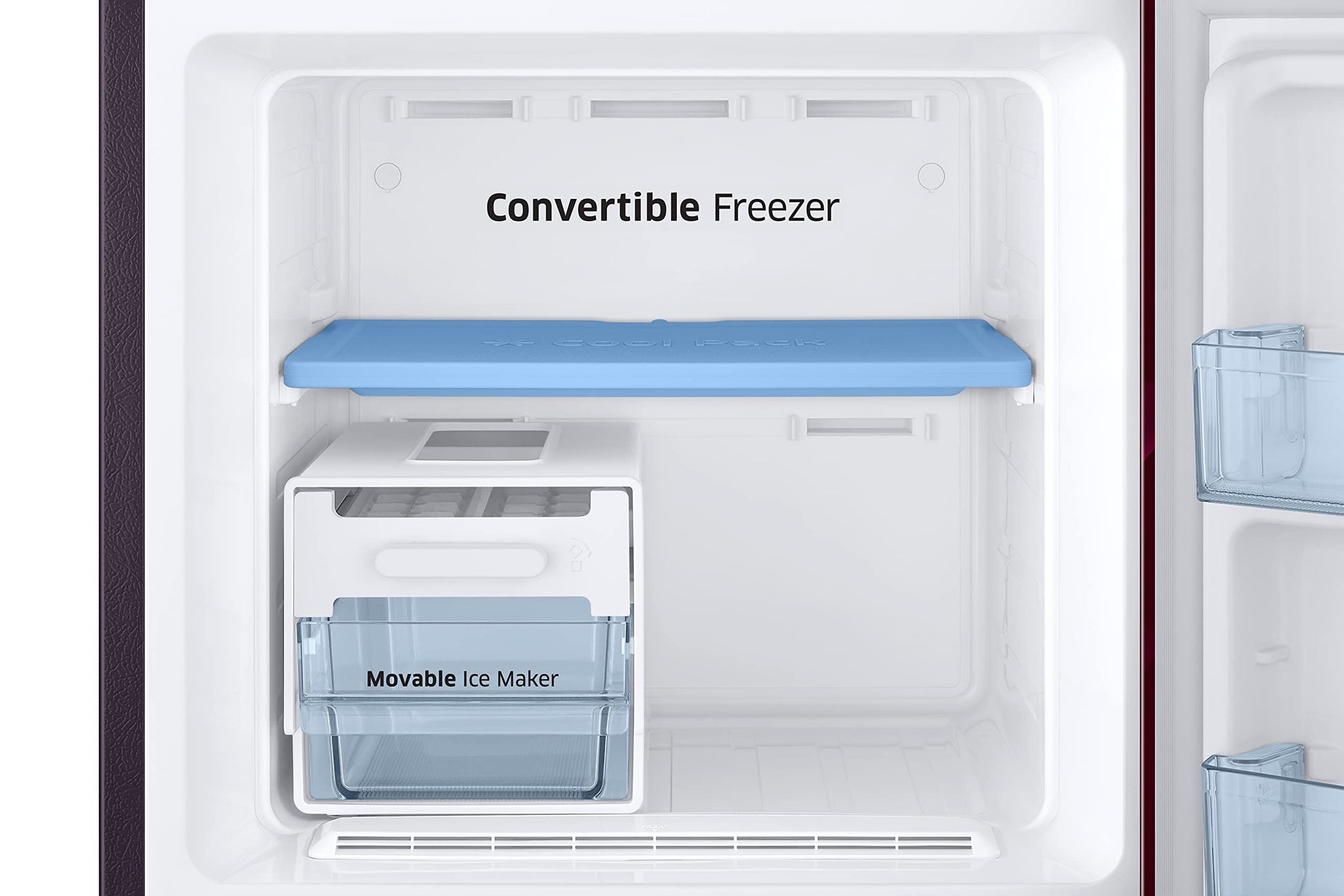 Samsung 236L 2 Star Inverter Frost-Free Convertible 3 In 1 Double Door Refrigerator Appliance (RT28C3732HT/HL,Hydrangea Plum) 