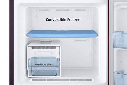 Samsung 236L 2 Star Inverter Frost-Free Convertible 3 In 1 Double Door Refrigerator Appliance (RT28C3732HT/HL,Hydrangea Plum) 