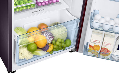 Samsung 236L 2 Star Inverter Frost-Free Convertible 3 In 1 Double Door Refrigerator Appliance (RT28C3732HT/HL,Hydrangea Plum) 