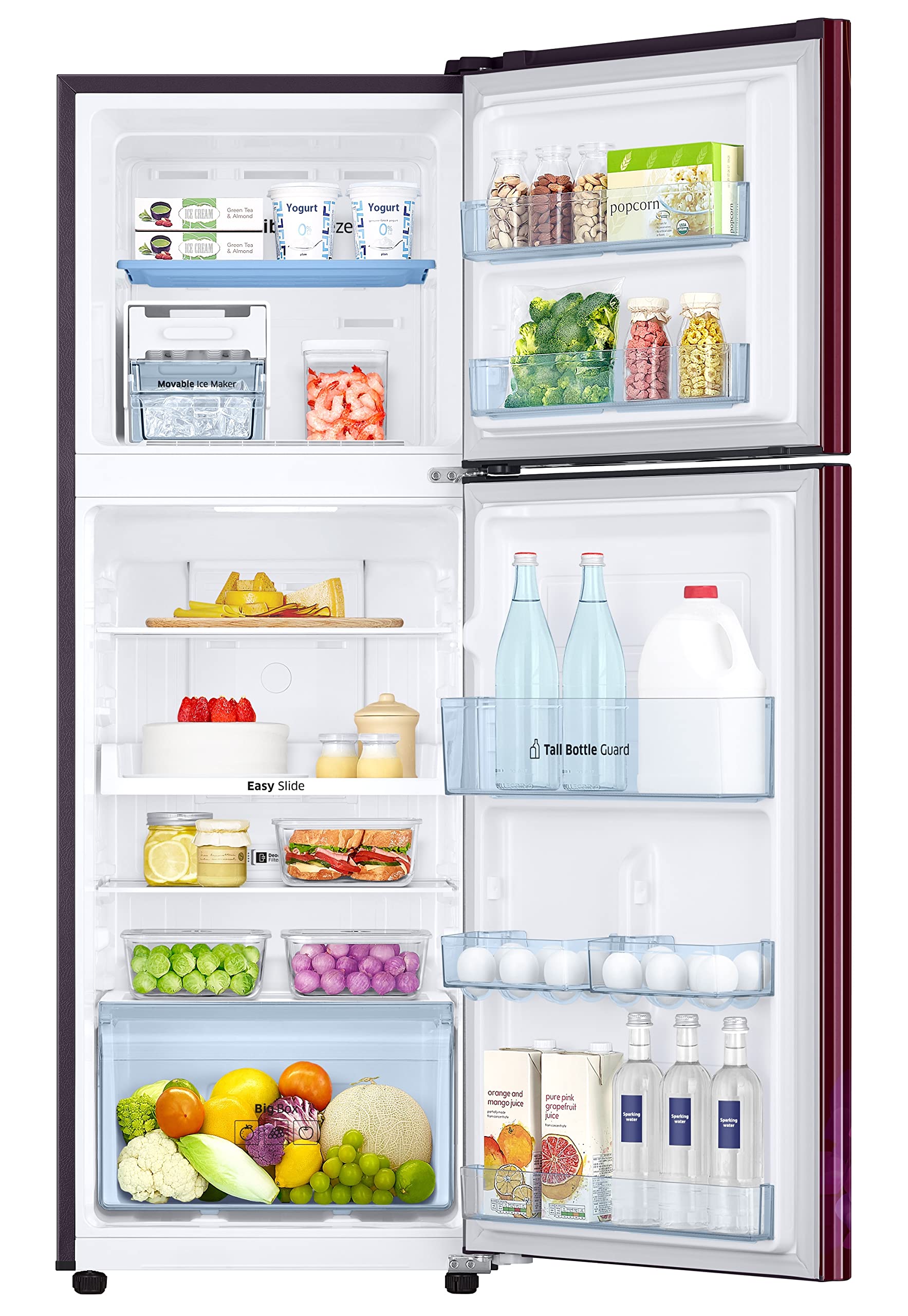 Samsung 236L 2 Star Inverter Frost-Free Convertible 3 In 1 Double Door Refrigerator Appliance (RT28C3732HT/HL,Hydrangea Plum) 