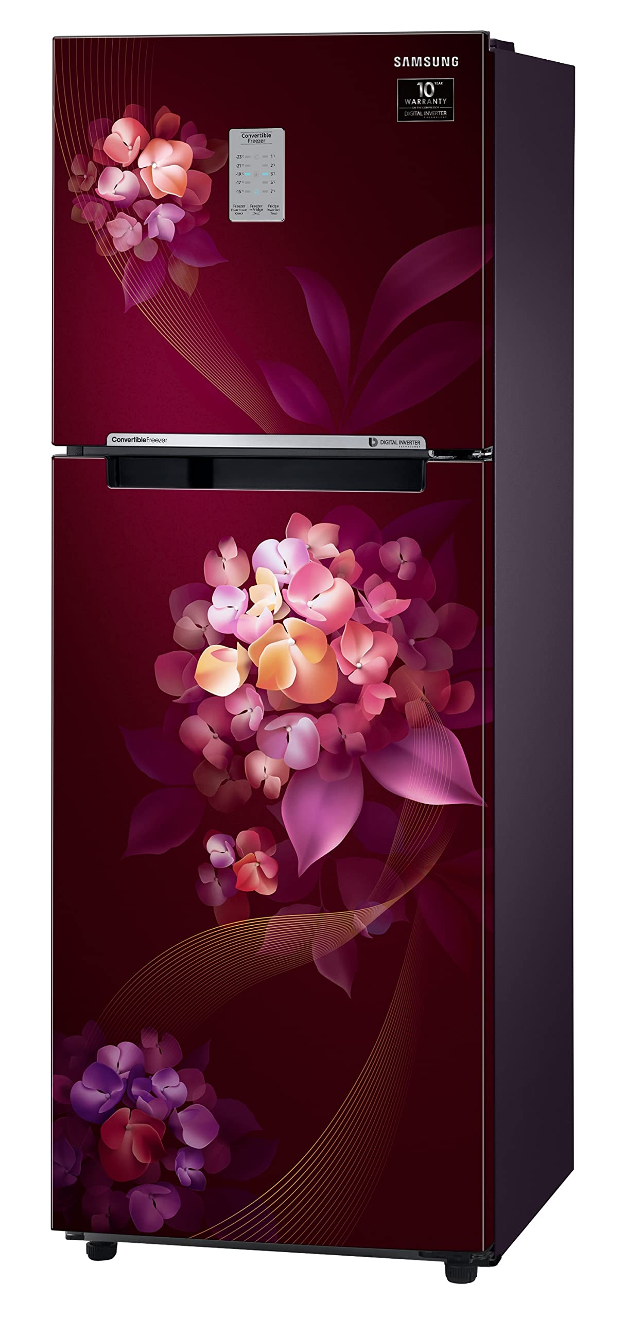 Samsung 236L 2 Star Inverter Frost-Free Convertible 3 In 1 Double Door Refrigerator Appliance (RT28C3732HT/HL,Hydrangea Plum) 