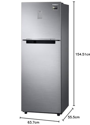 Samsung 236L 2 Star Inverter Frost-Free Convertible 3 In 1 Double Door Refrigerator Appliance (RT28C3732S8/HL,Elegant Inox) 