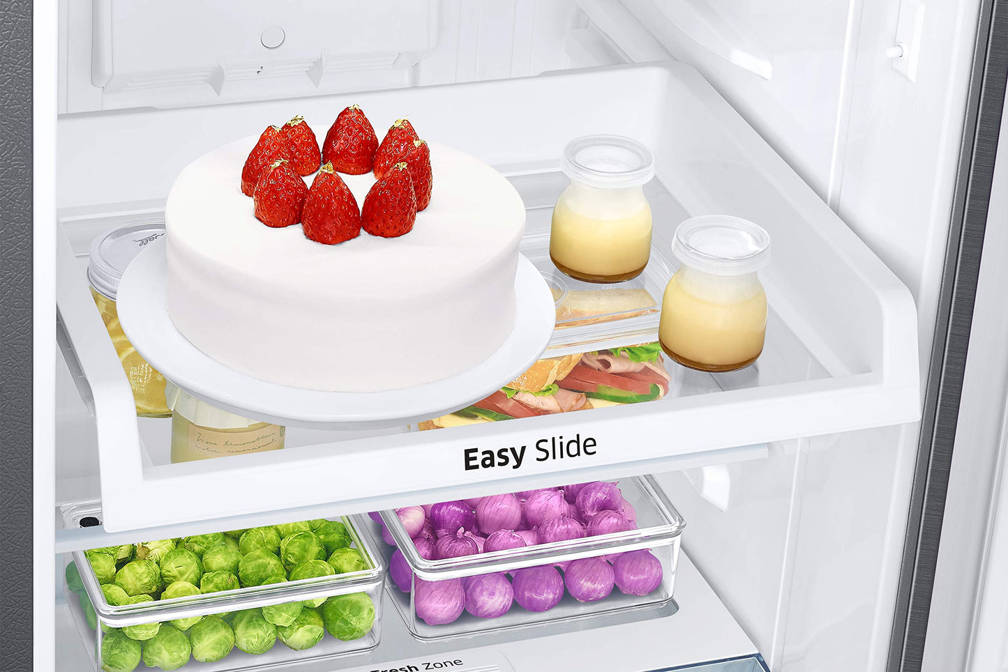 Samsung 236L 2 Star Inverter Frost-Free Convertible 3 In 1 Double Door Refrigerator Appliance (RT28C3732S8/HL,Elegant Inox) 
