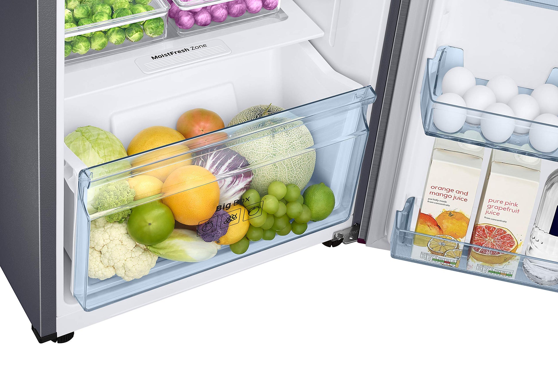 Samsung 236L 2 Star Inverter Frost-Free Convertible 3 In 1 Double Door Refrigerator Appliance (RT28C3732S8/HL,Elegant Inox) 
