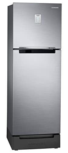 Samsung 236L 2 Star Inverter Frost-Free Convertible 3 In 1 Double Door Refrigerator Appliance (RT28C3832S8/HL,Elegant Inox), Base Stand Drawer 