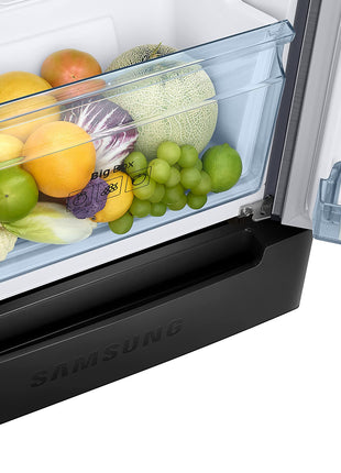 Samsung 236L 2 Star Inverter Frost-Free Convertible 3 In 1 Double Door Refrigerator Appliance (RT28C3832S8/HL,Elegant Inox), Base Stand Drawer 