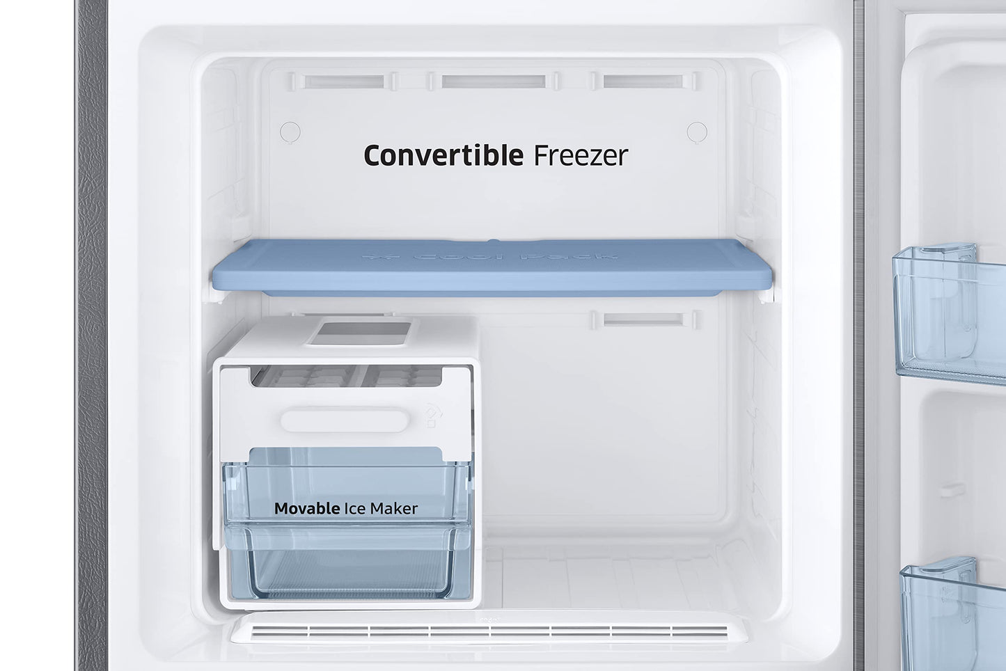 Samsung 236L 2 Star Inverter Frost-Free Convertible 3 In 1 Double Door Refrigerator Appliance (RT28C3832S8/HL,Elegant Inox), Base Stand Drawer 