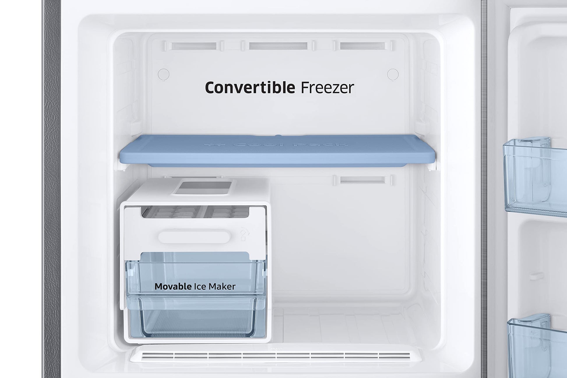 Samsung 236L 2 Star Inverter Frost-Free Convertible 3 In 1 Double Door Refrigerator Appliance (RT28C3832S8/HL,Elegant Inox), Base Stand Drawer 