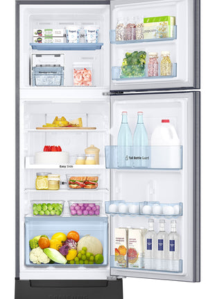 Samsung 236L 2 Star Inverter Frost-Free Convertible 3 In 1 Double Door Refrigerator Appliance (RT28C3832S8/HL,Elegant Inox), Base Stand Drawer 