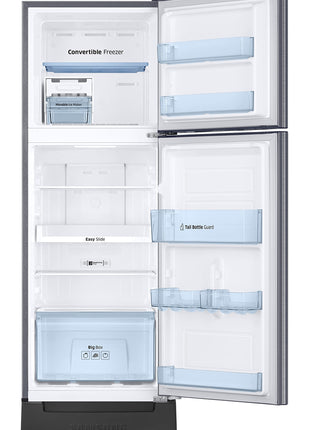 Samsung 236L 2 Star Inverter Frost-Free Convertible 3 In 1 Double Door Refrigerator Appliance (RT28C3832S8/HL,Elegant Inox), Base Stand Drawer 
