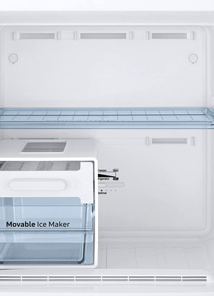 Samsung 236L 2 Star Inverter Frost-Free Double Door Refrigerator Appliance (RT28C3122CU/HL,Camellia Blue), Base Stand Drawer 