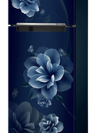 Samsung 236L 2 Star Inverter Frost-Free Double Door Refrigerator Appliance (RT28C3122CU/HL,Camellia Blue), Base Stand Drawer 