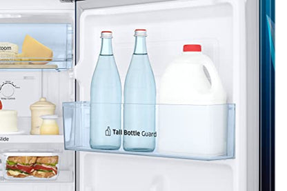 Samsung 236L 2 Star Inverter Frost-Free Double Door Refrigerator Appliance (RT28C31429U/HL,Paradise Bloom Blue), Base Stand Drawer 