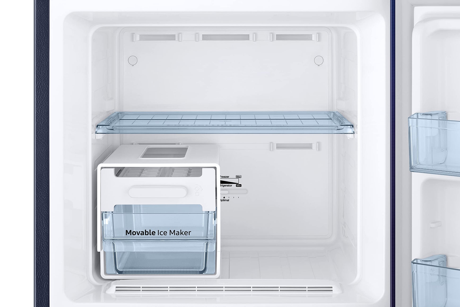 Samsung 236L 2 Star Inverter Frost-Free Double Door Refrigerator Appliance (RT28C31429U/HL,Paradise Bloom Blue), Base Stand Drawer 