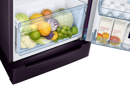 Samsung 236L 2 Star Inverter Frost-Free Double Door Refrigerator (RT28C31429R/HL,Paradise Bloom Purple) Base Stand Drawer 