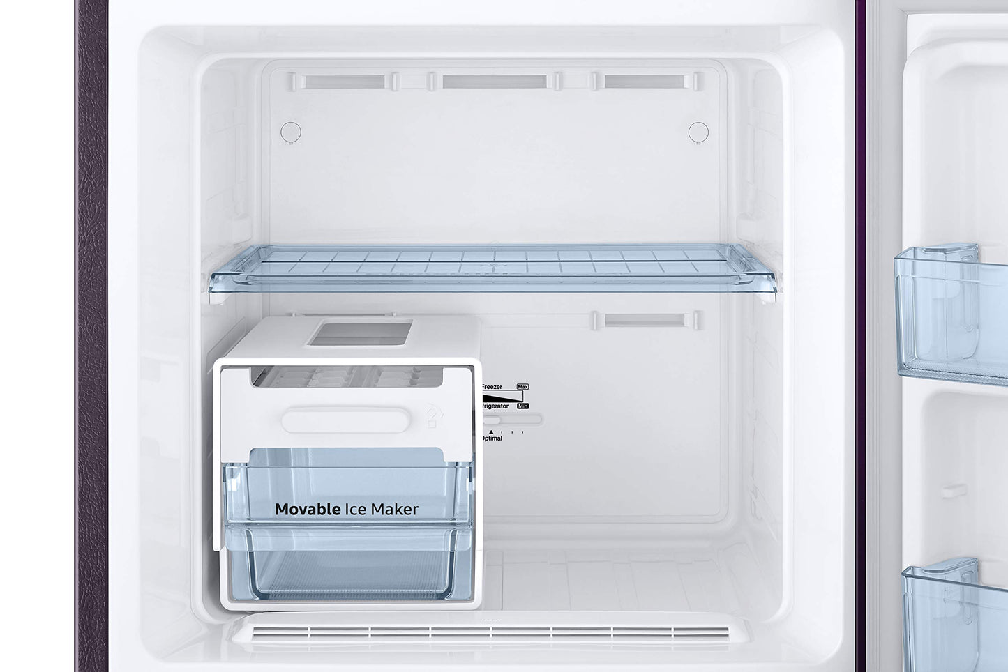 Samsung 236L 2 Star Inverter Frost-Free Double Door Refrigerator (RT28C31429R/HL,Paradise Bloom Purple) Base Stand Drawer 