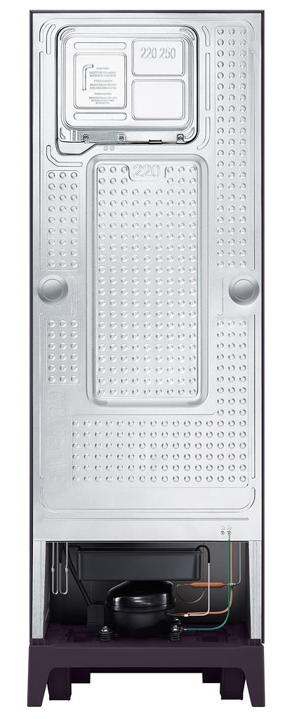 Samsung 236L 2 Star Inverter Frost-Free Double Door Refrigerator (RT28C31429R/HL,Paradise Bloom Purple) Base Stand Drawer 