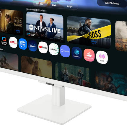 Samsung 32" (80cm) M5 Smart Monitor with Smart TV Experience|FHD 1920 x 1080|Screen Mirroring TV Plus|Speakers|Adaptive Sound|Wi-Fi|HDMI|Bluetooth|LS32FM501EWXXL|White 