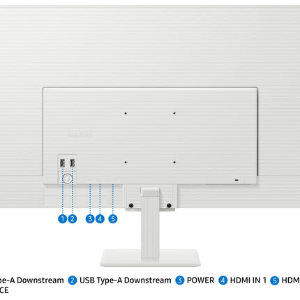 Samsung 32" (80cm) M5 Smart Monitor with Smart TV Experience|FHD 1920 x 1080|Screen Mirroring TV Plus|Speakers|Adaptive Sound|Wi-Fi|HDMI|Bluetooth|LS32FM501EWXXL|White 