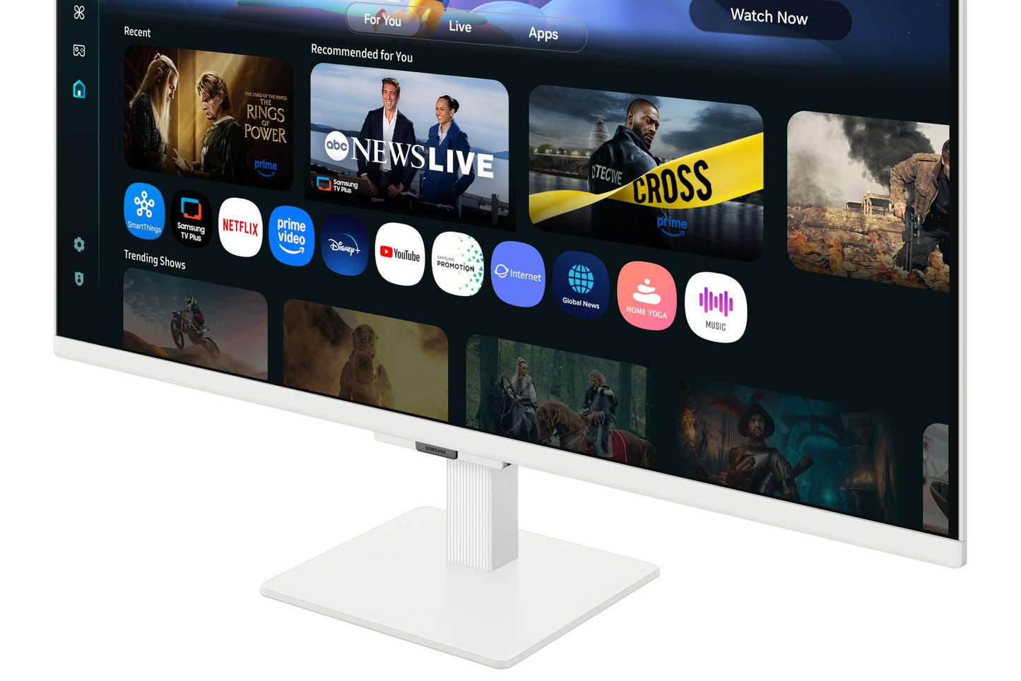 Samsung 32" (80cm) M5 Smart Monitor with Smart TV Experience|FHD 1920 x 1080|Screen Mirroring TV Plus|Speakers|Adaptive Sound|Wi-Fi|HDMI|Bluetooth|LS32FM501EWXXL|White 